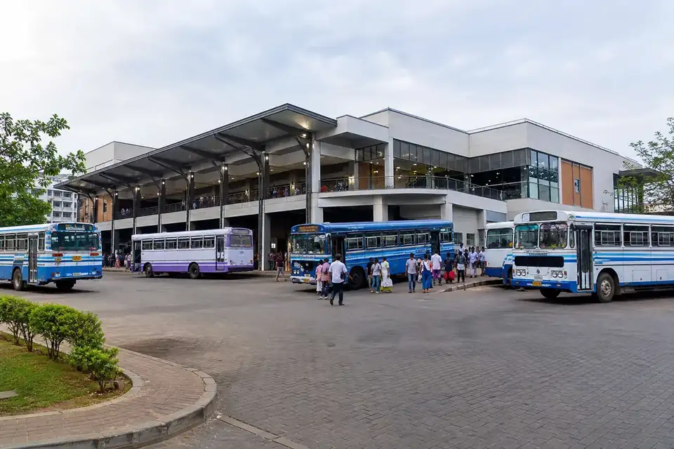 Makumbura Multimodal Transport Centre bus interchange in Sri Lanka