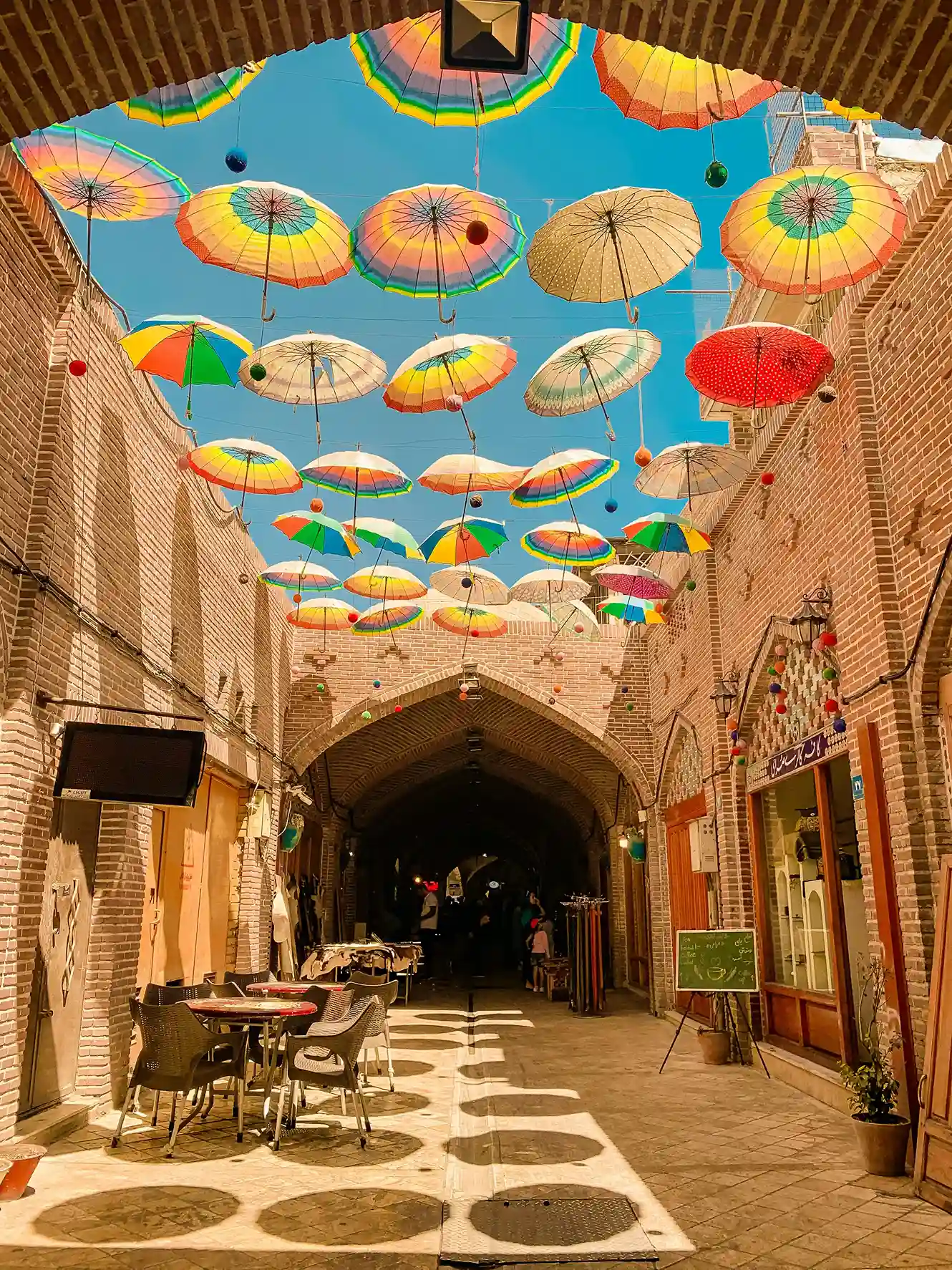 Umbrellas over the Grand Bazaar walkways in Istanbul, one of the world’s oldest markets featured by icanfly.