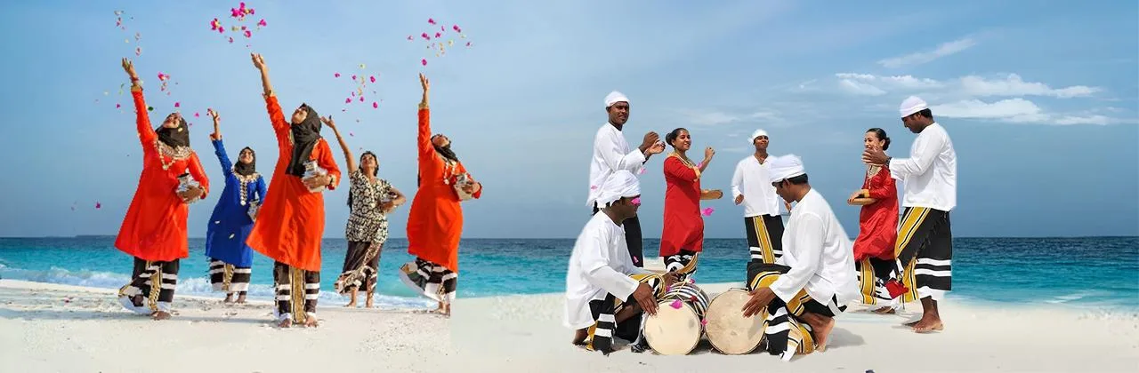 Sunset over Maldives beach with clear blue water and white sand, symbolizing the Maldives as a tropical paradise destination - presented by icanfly.