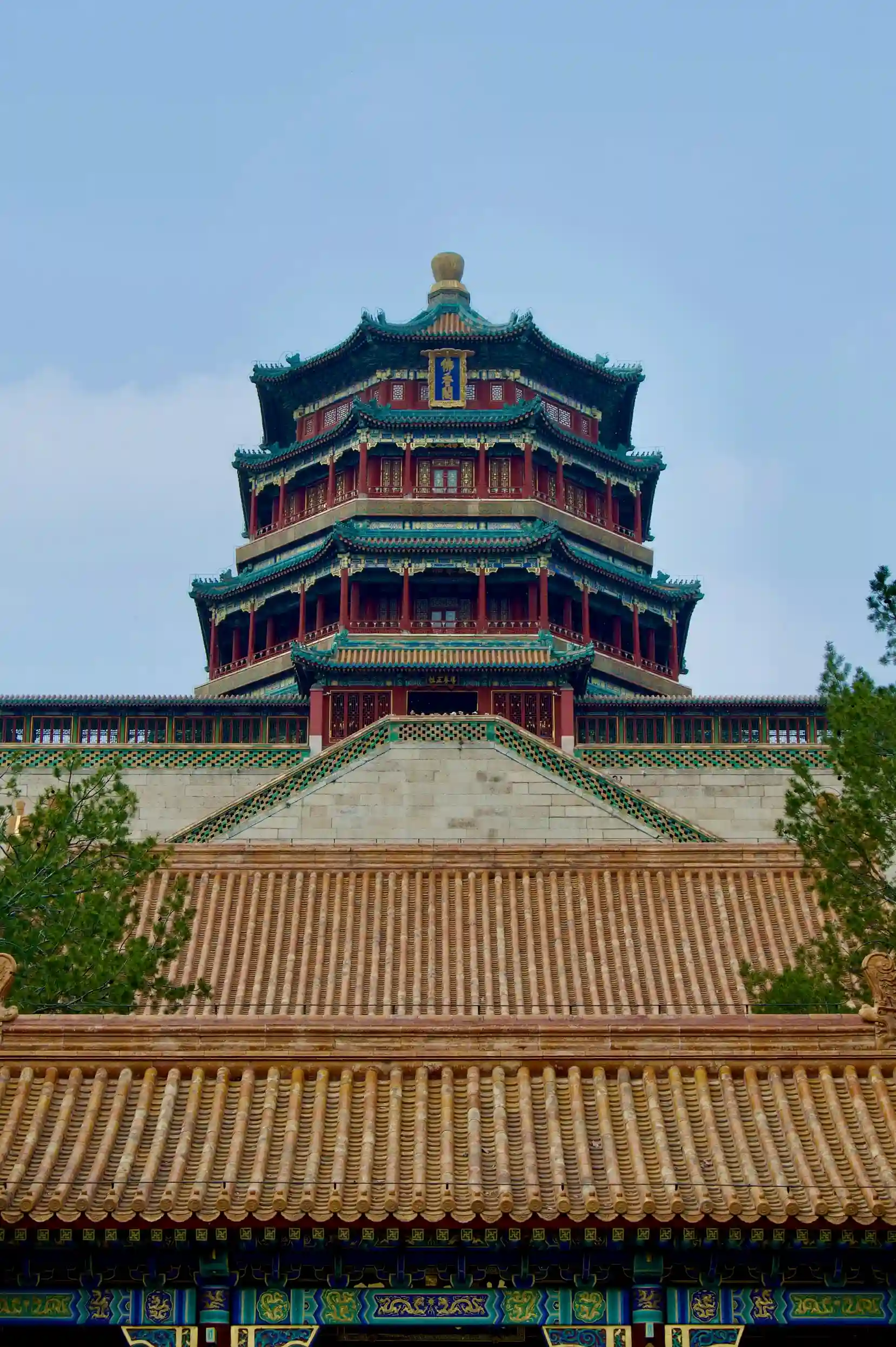 Ornate architecture at the Summer Palace in Beijing, offering serene imperial gardens, featured by icanfly in top China cultural travel picks.