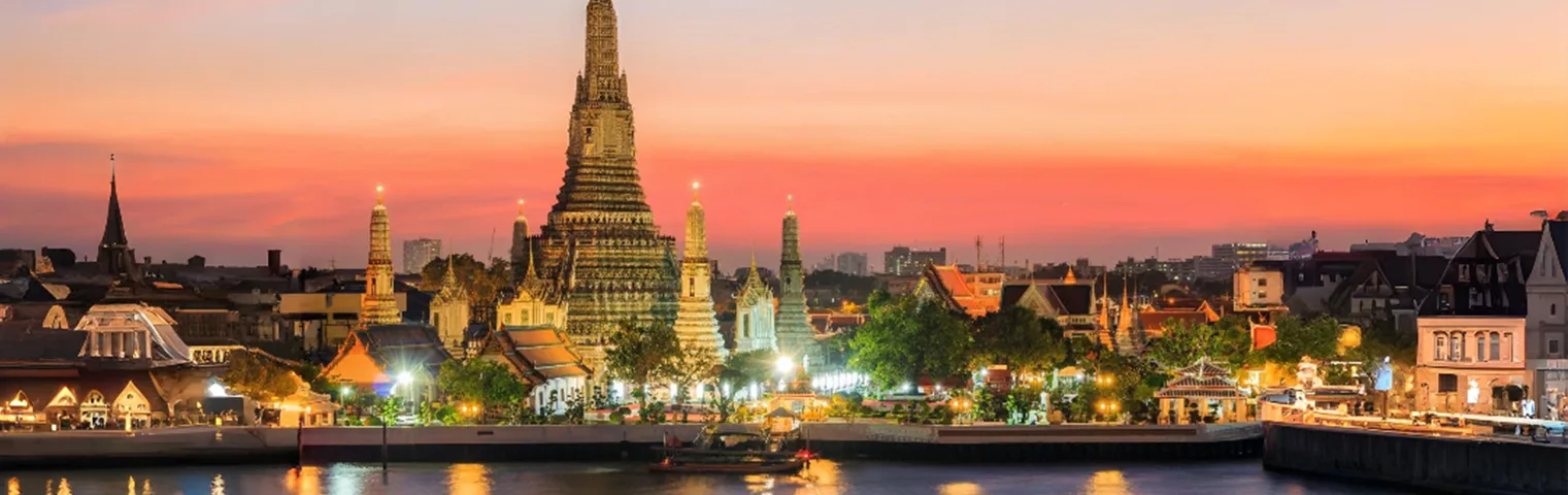 Thailand's vibrant culture and stunning beaches, featuring iconic attractions like the Grand Palace and Phi Phi Island.